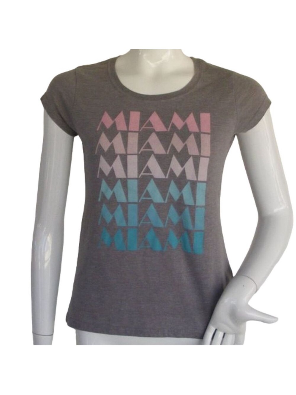 GUESS Miami Fitted Slim T-shirt Gray Size Medium